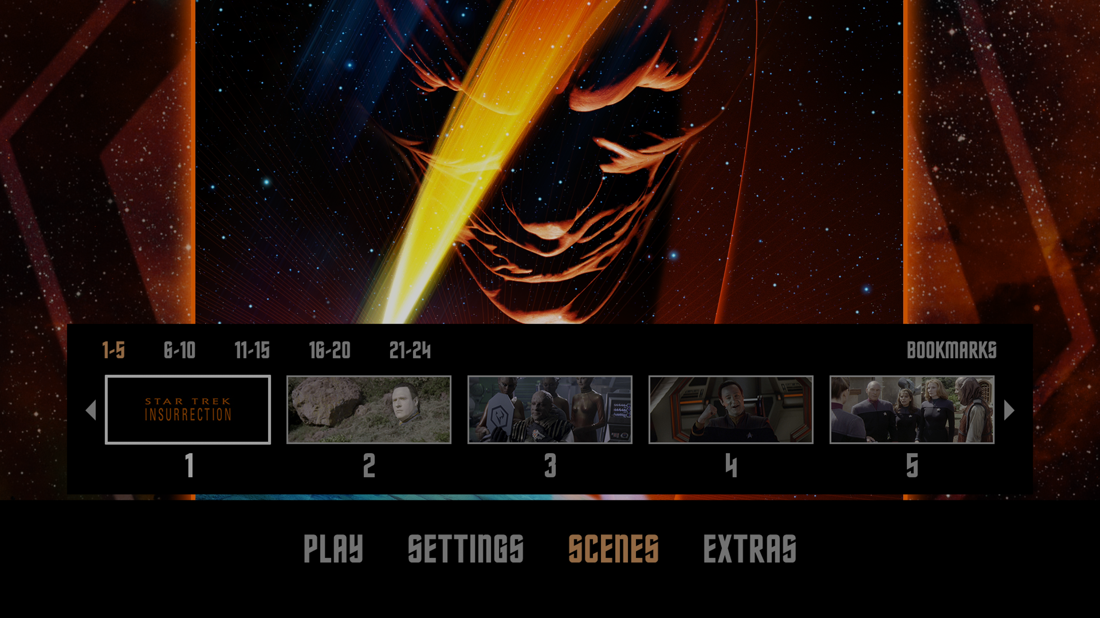 Star Trek: Insurrection 4K UHD Chapters Menu
