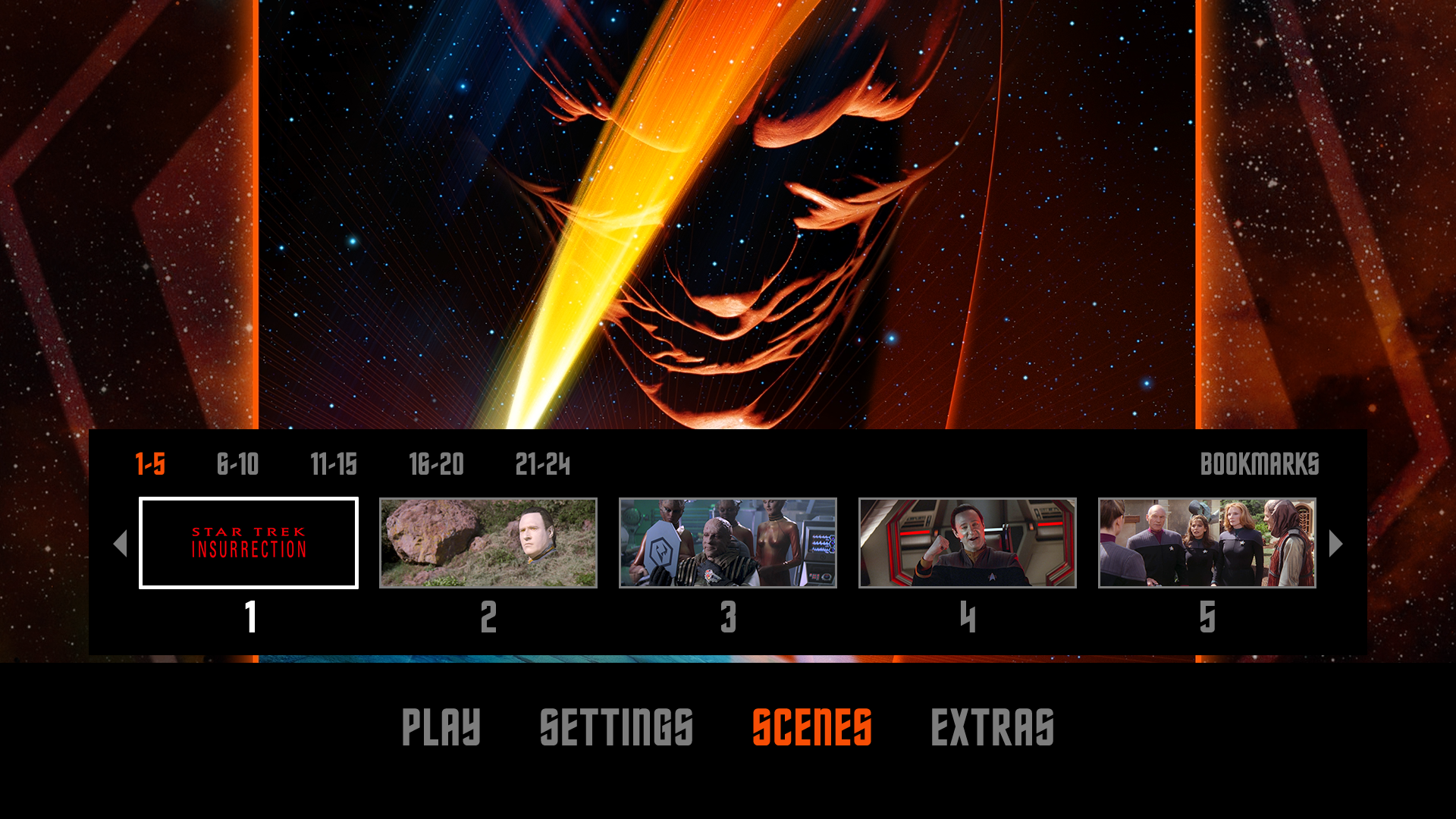 Star Trek: Insurrection Blu-ray Chapters Menu