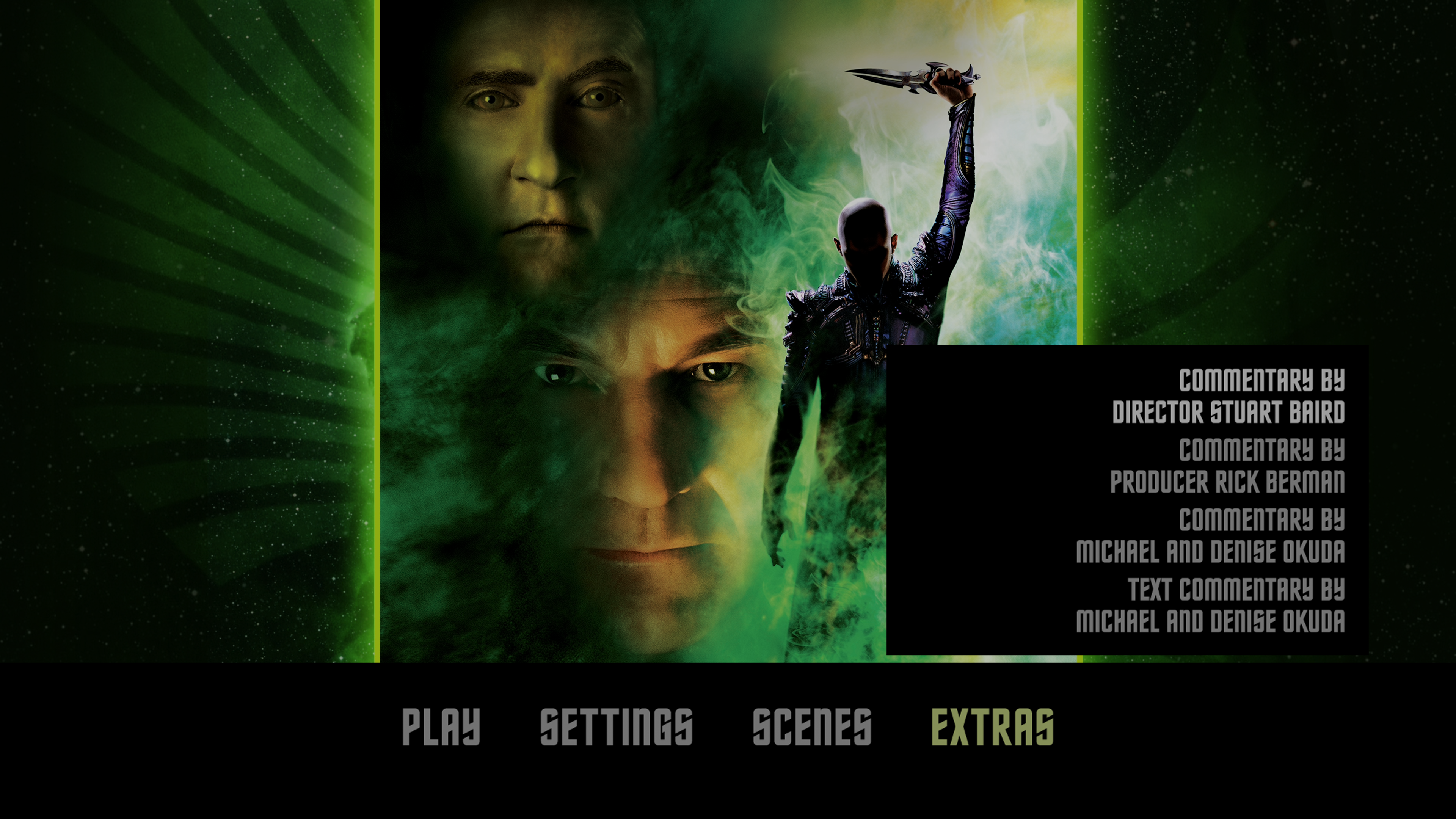 Star Trek: Nemesis 4K UHD Extras Menu