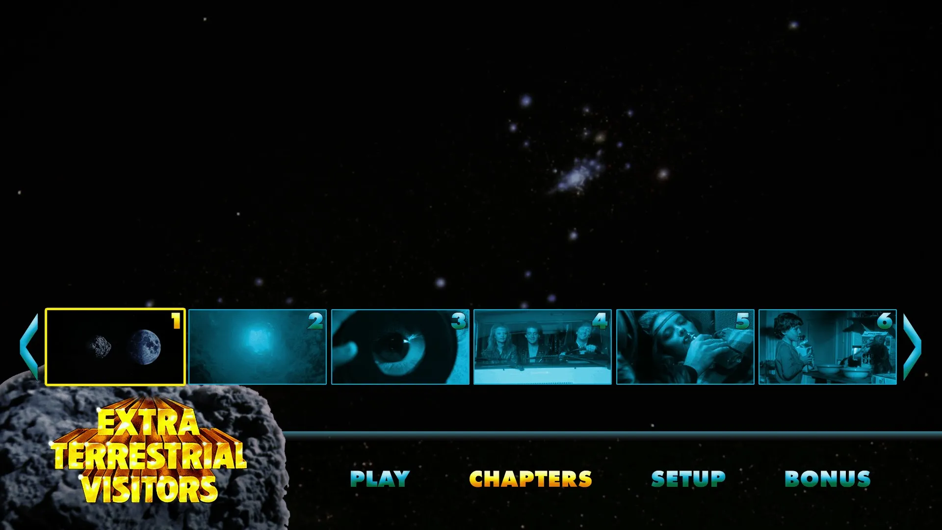 Extra Terrestrial Visitors scene select mneu