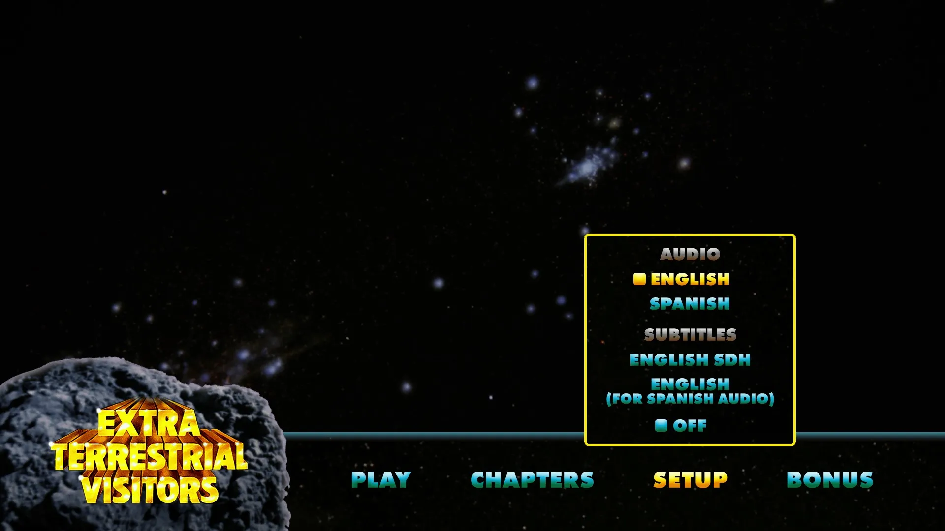 Extra Terrestrial Visitors setup menu