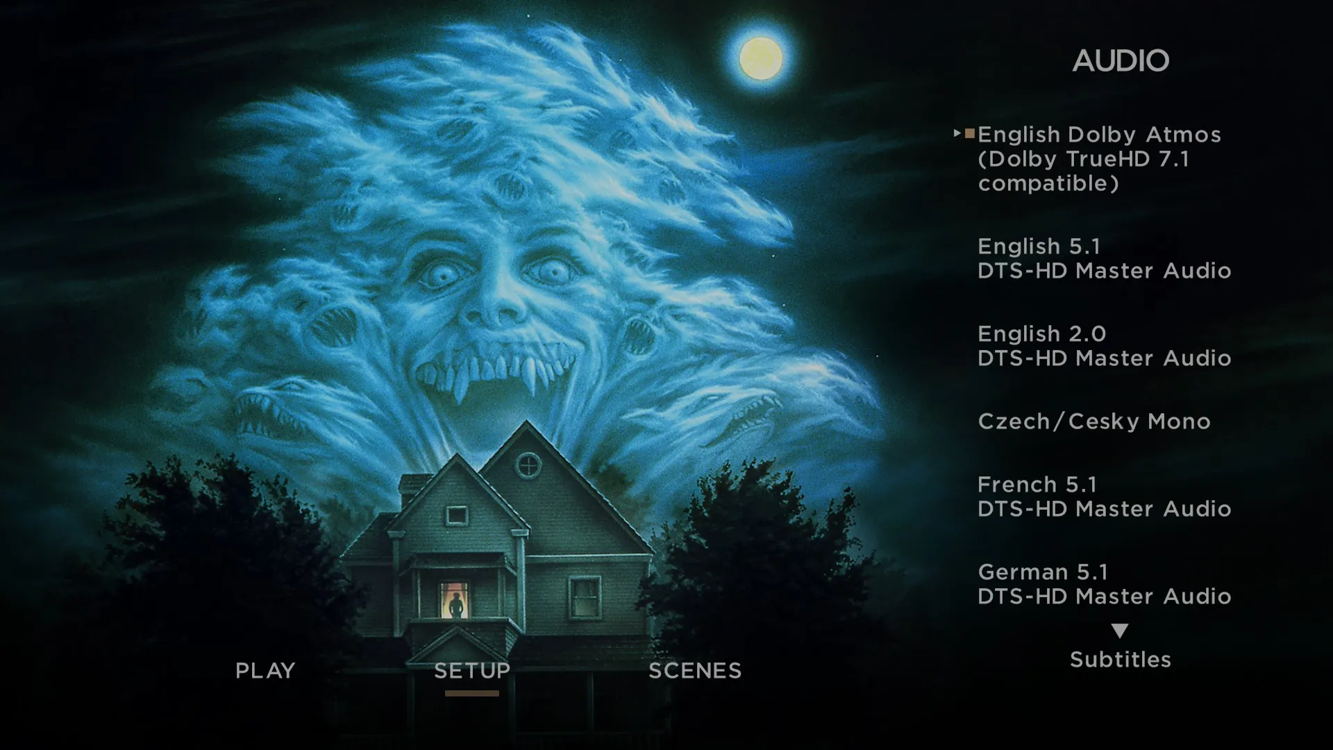 Fright Night 4K audio menu 1