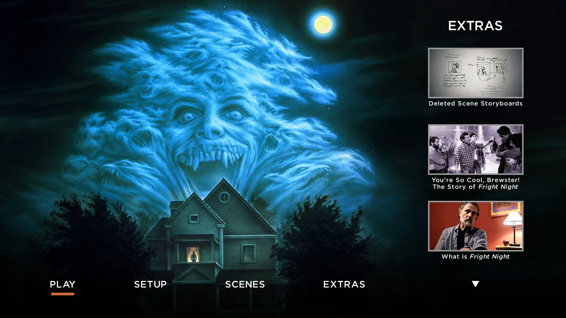 Fright Night 4K extras menu 1