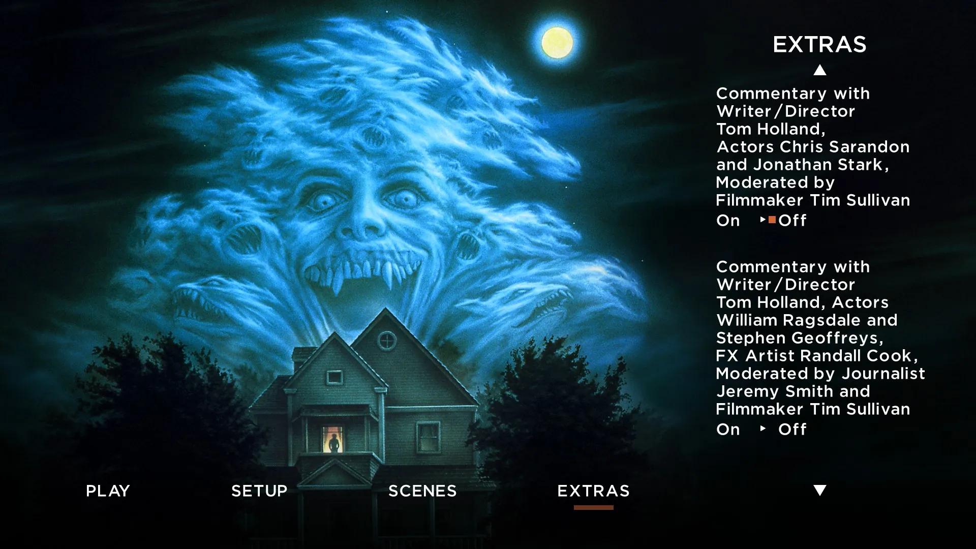 Fright Night 4K extras menu 2