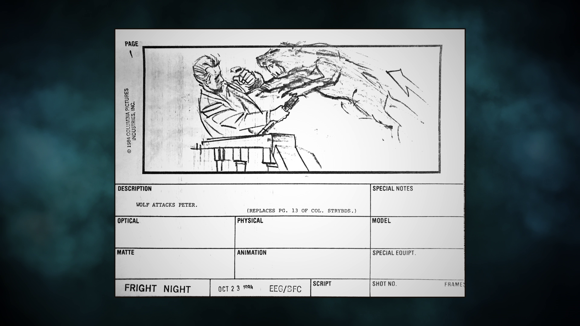 Fright Night 4K SFX storyboard comparisons