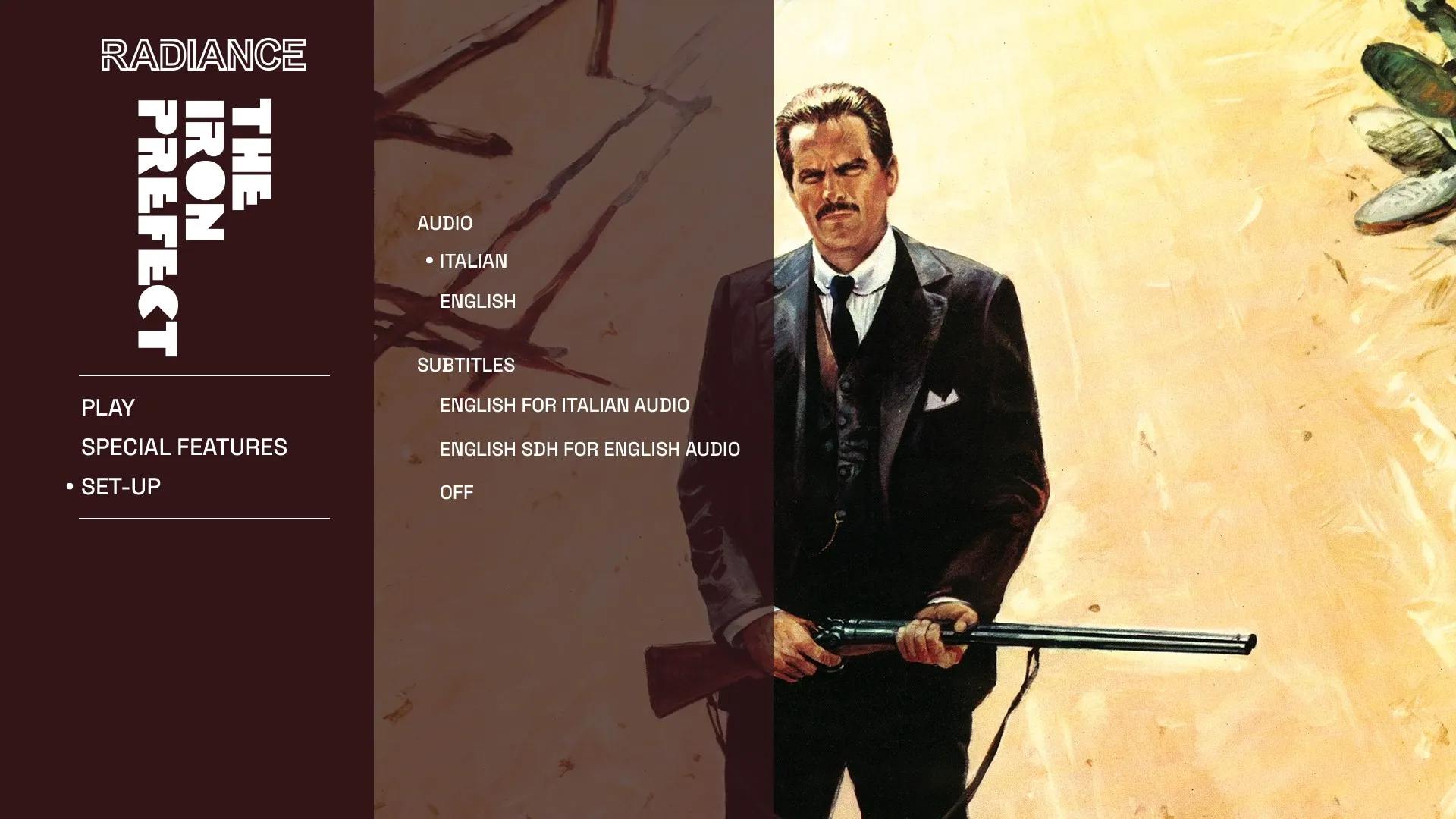 The Iron Prefect setup menu