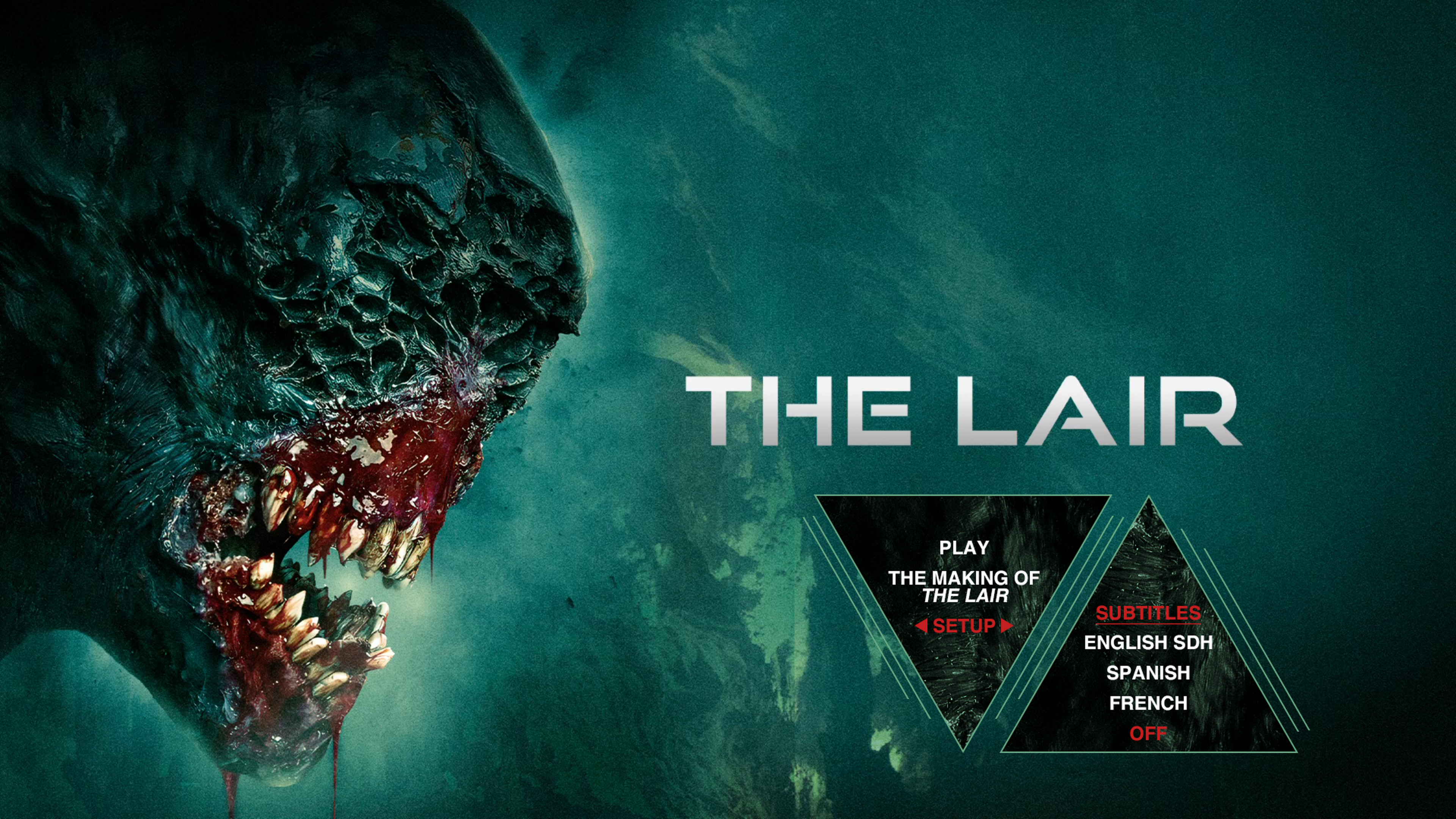 The Lair Blu-ray Setup Menu
