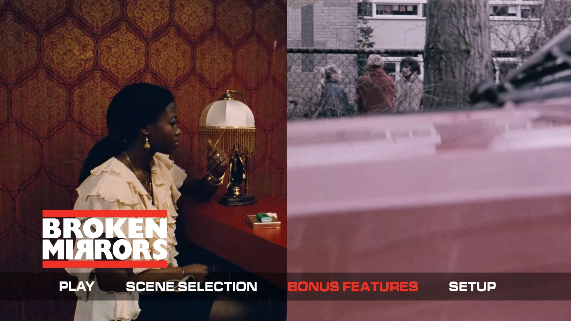 Broken Mirrors Blu-ray menu