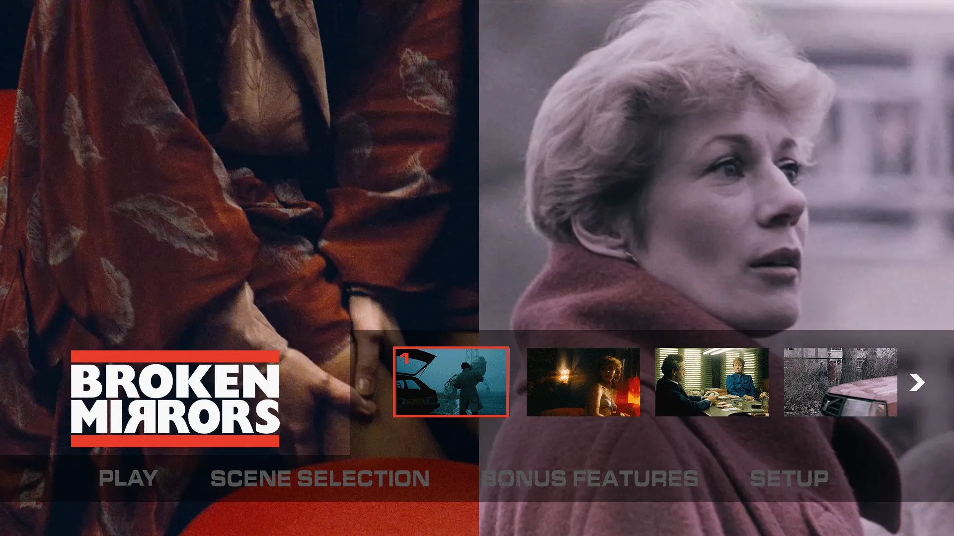 Broken Mirrors scene select menu