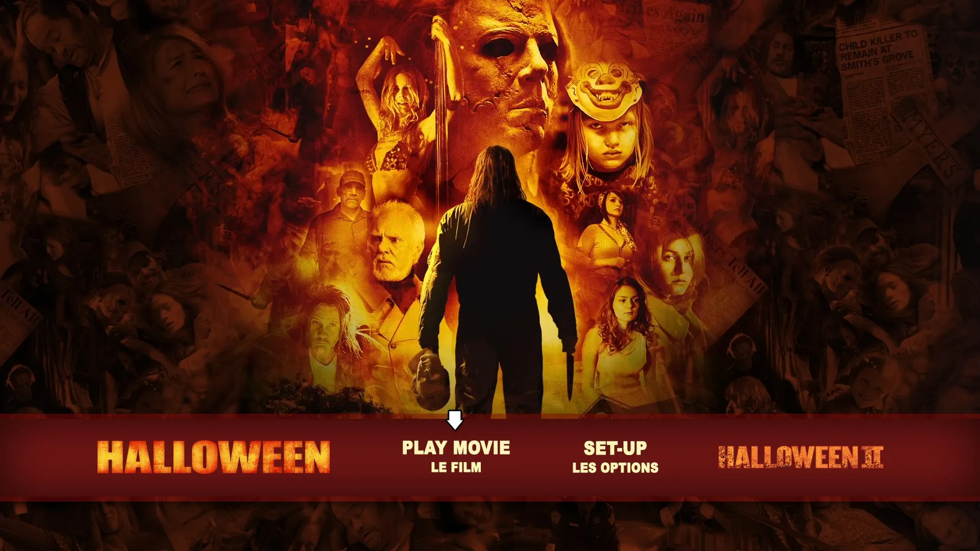 Halloween theatrical cut Blu-ray menu