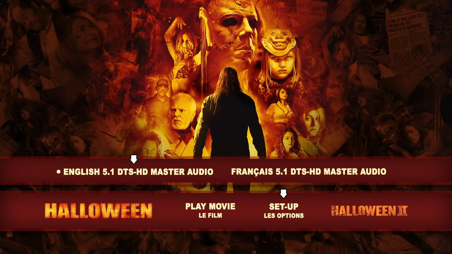 Halloween theatrical cut setup menu