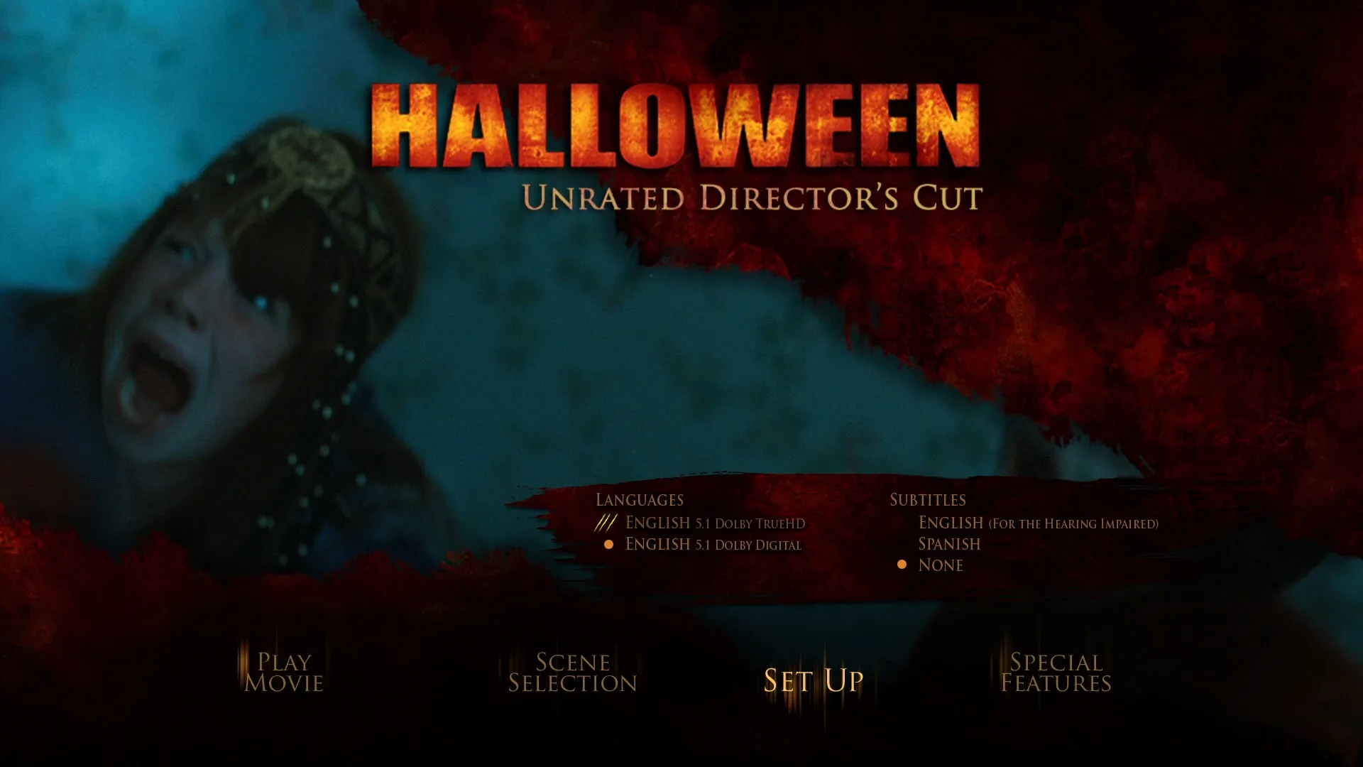 Halloween unrated cut setup menu