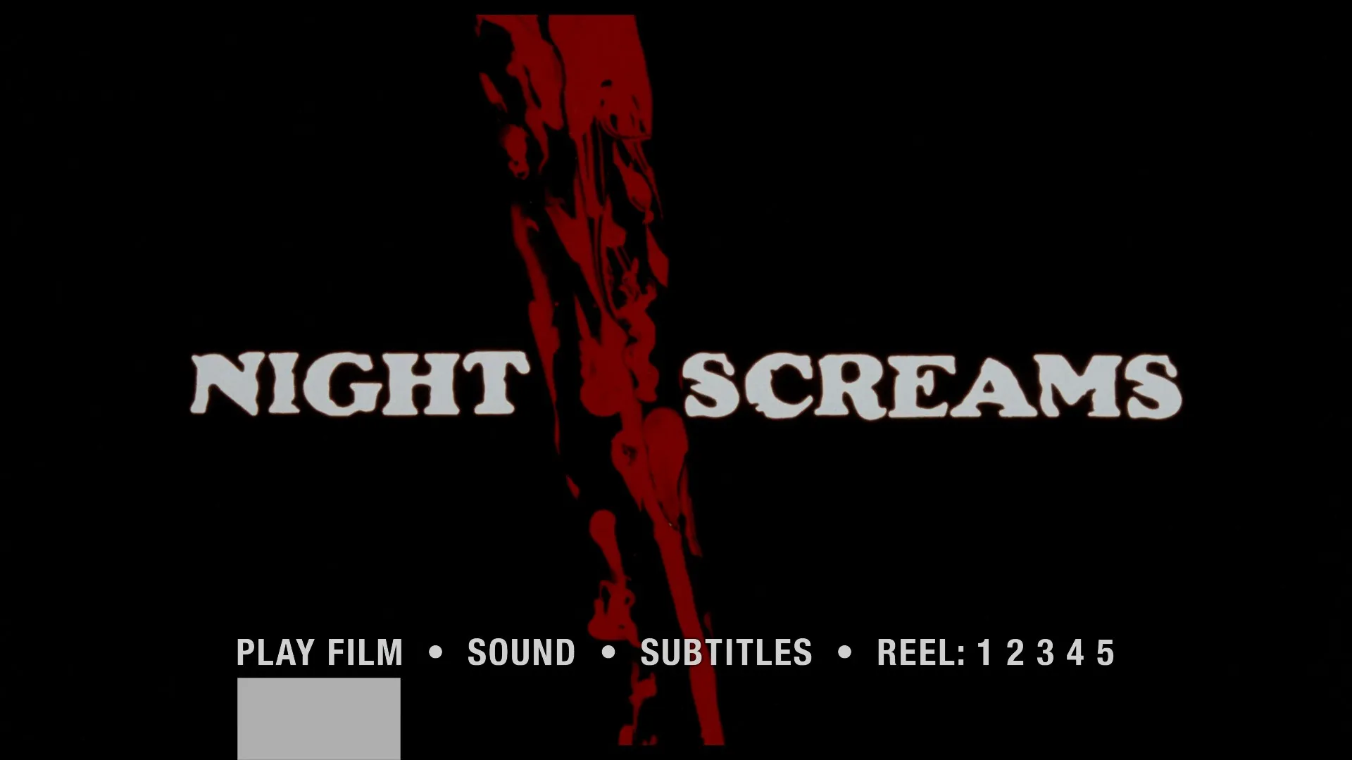 Night Screams 4K UHD menu