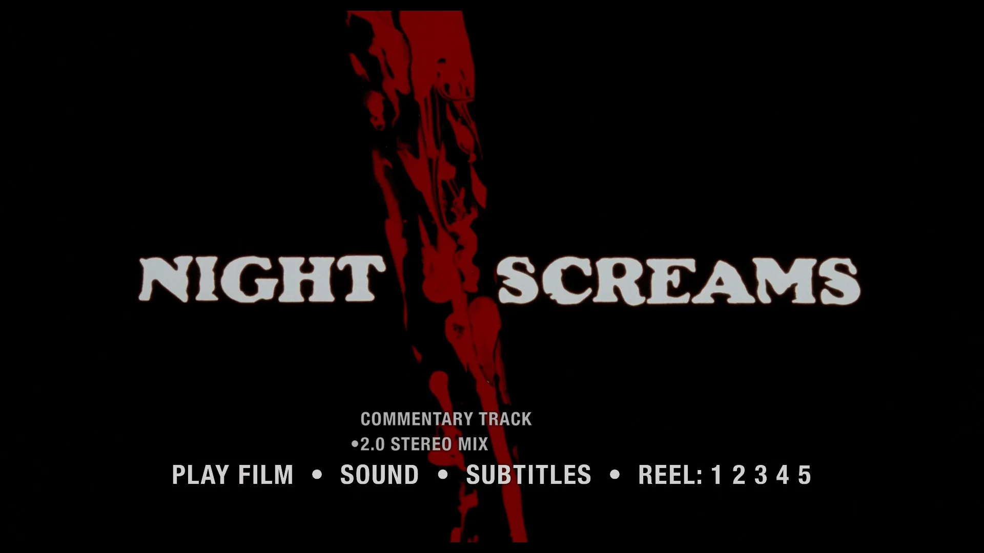 Night Screams 4K audio menu