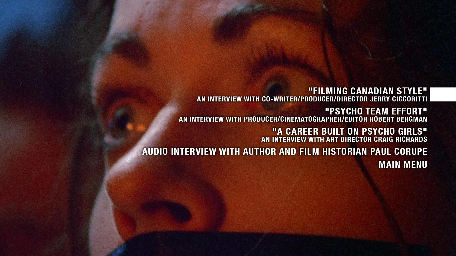 Psycho Girls extras menu