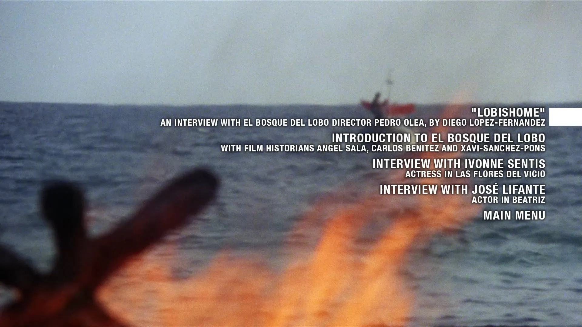 Villages of the Damned extras menu