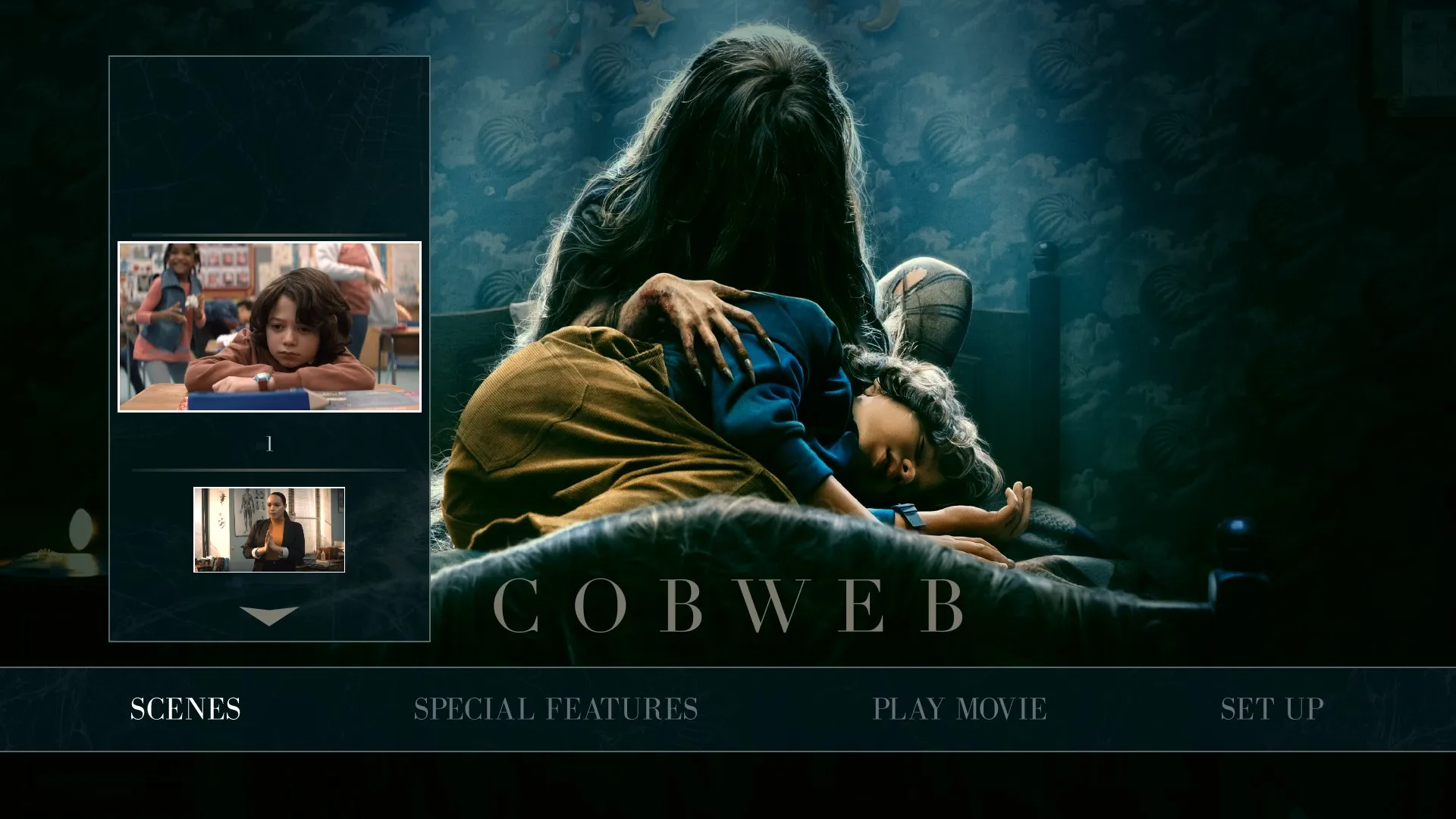 Cobweb scene select menu