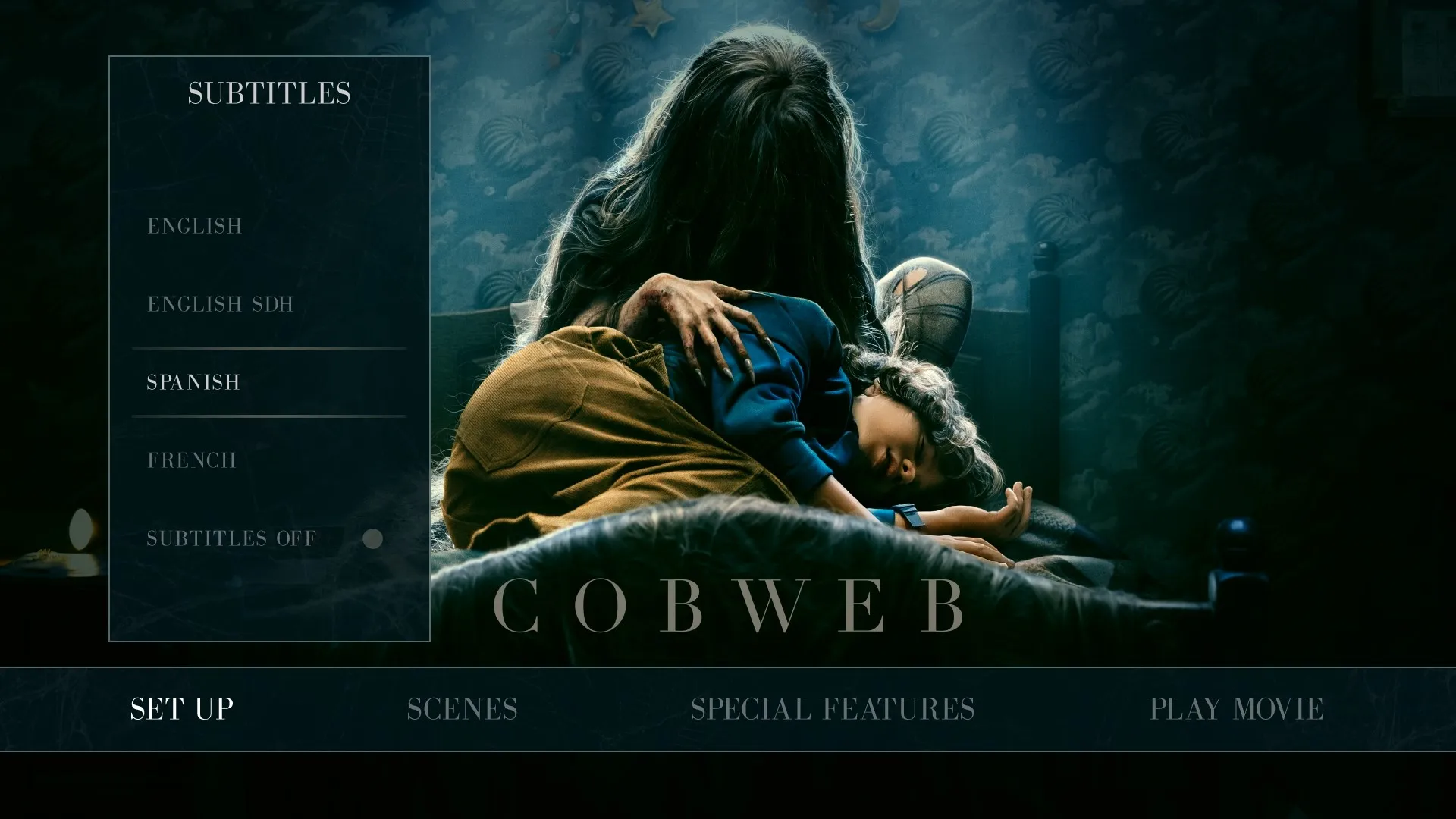 Cobweb subtitles menu