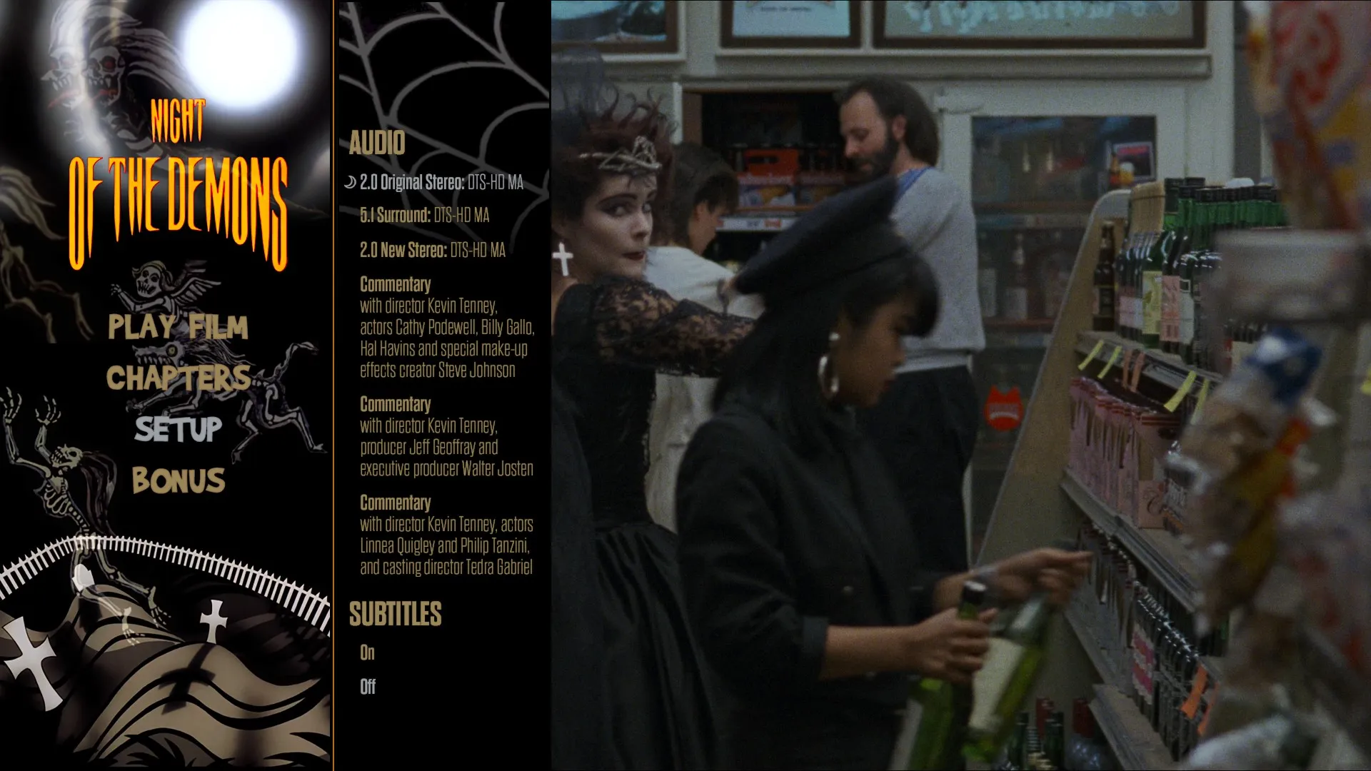 Night of the Demons 4K setup menu