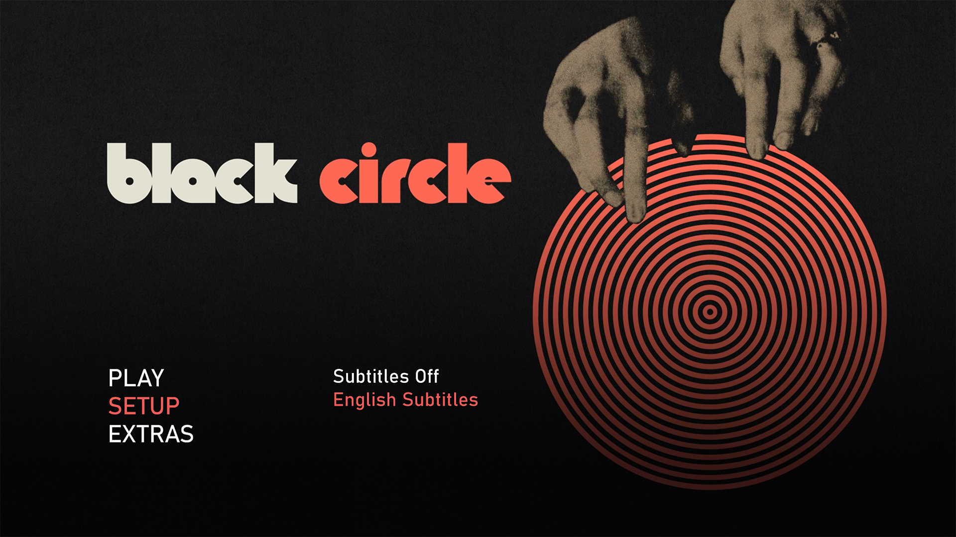 Black Circle Blu-ray Setup Menu