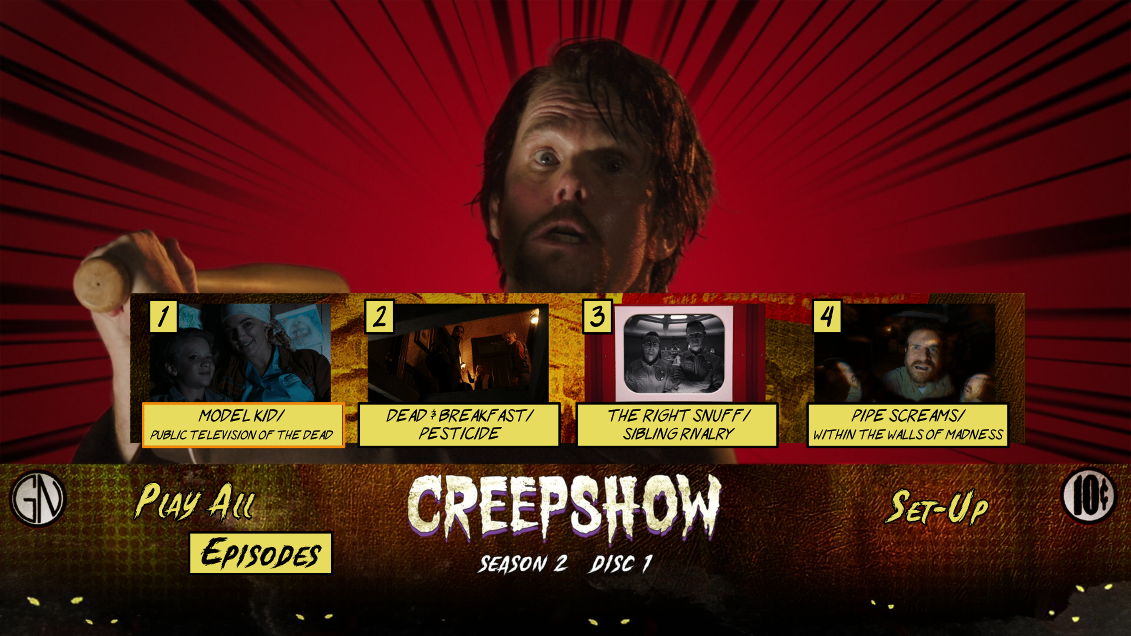 Creepshow Season 2 Disc 1 Episode Selection Menu