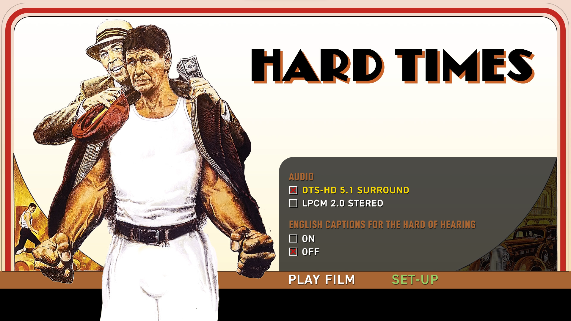 Hard Times setup menu