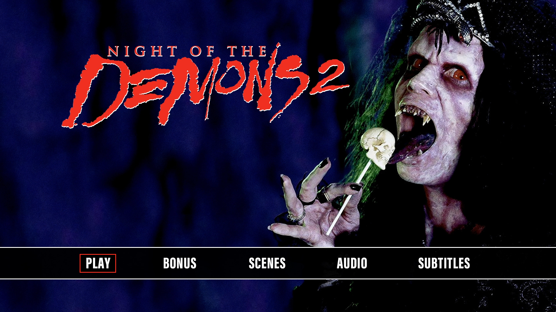 Night of the Demons 2 Blu-ray menu