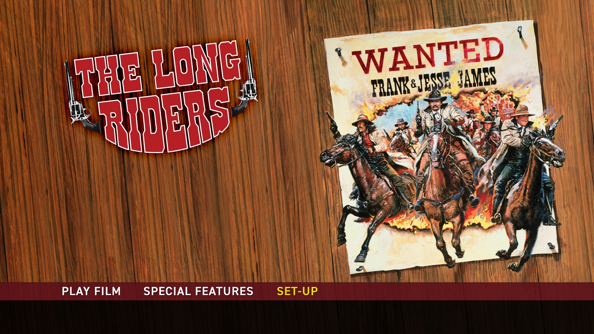 The Long Riders Blu-ray menu