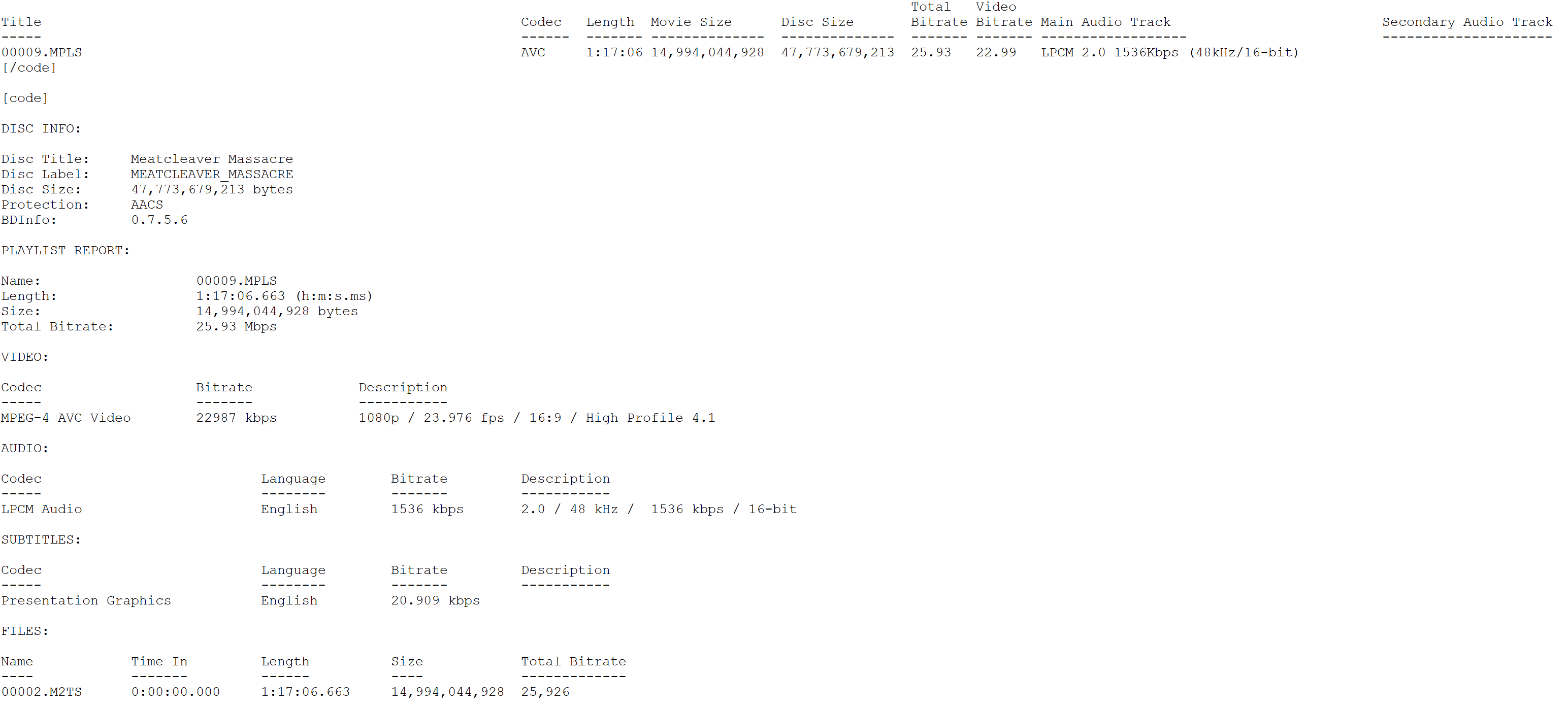 NSFW Meatcleaver Massacre Bluray Screenshots (101 Films