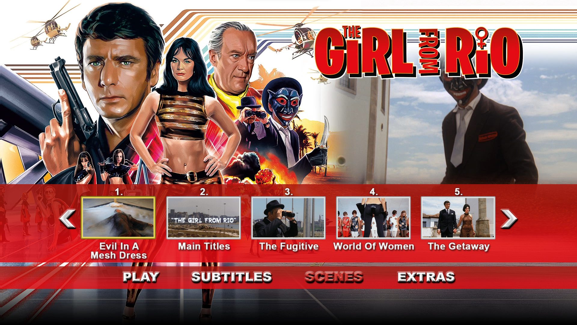 The Girl from Rio 4K scene select menu
