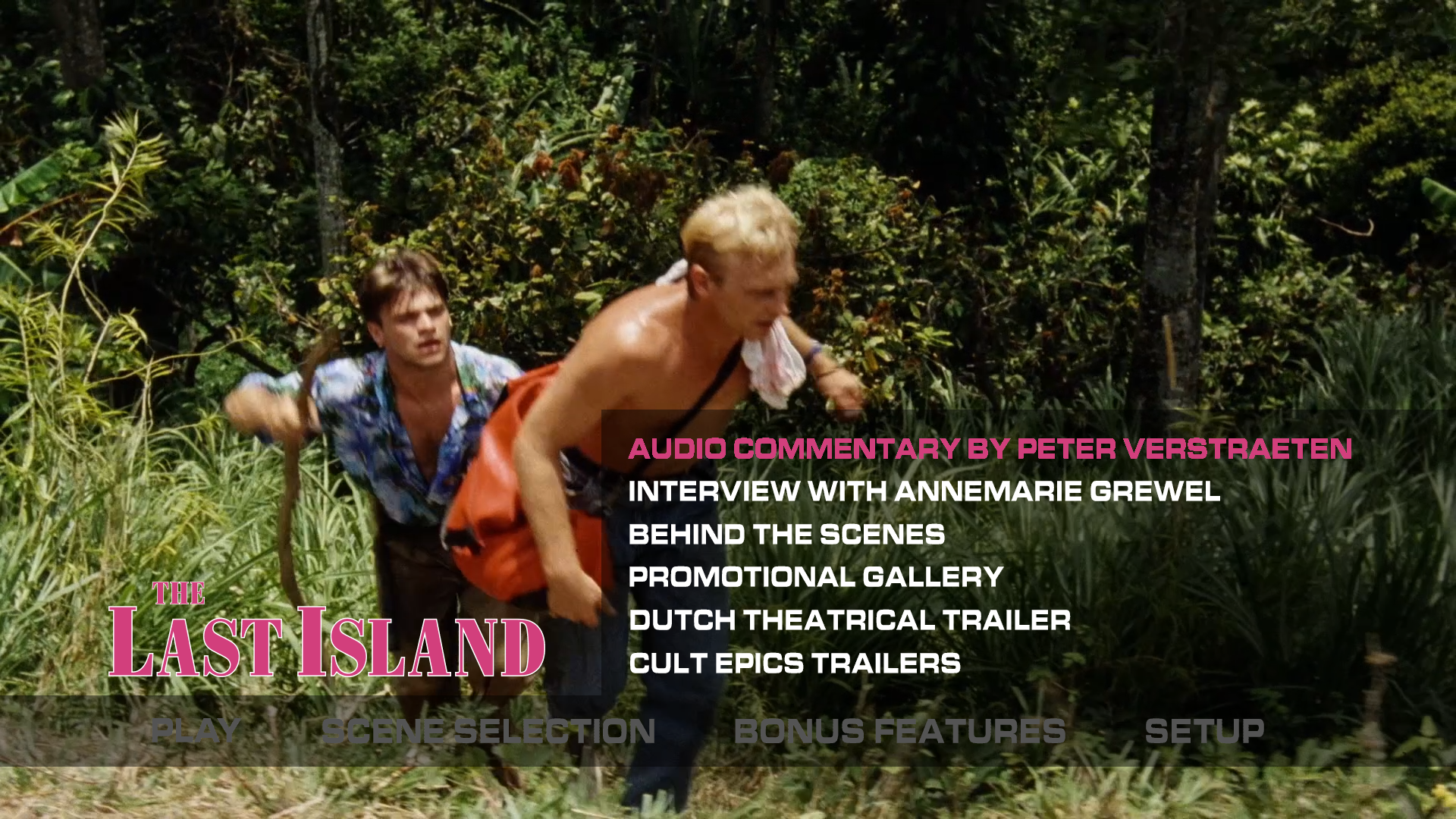 The Last Island extras menu