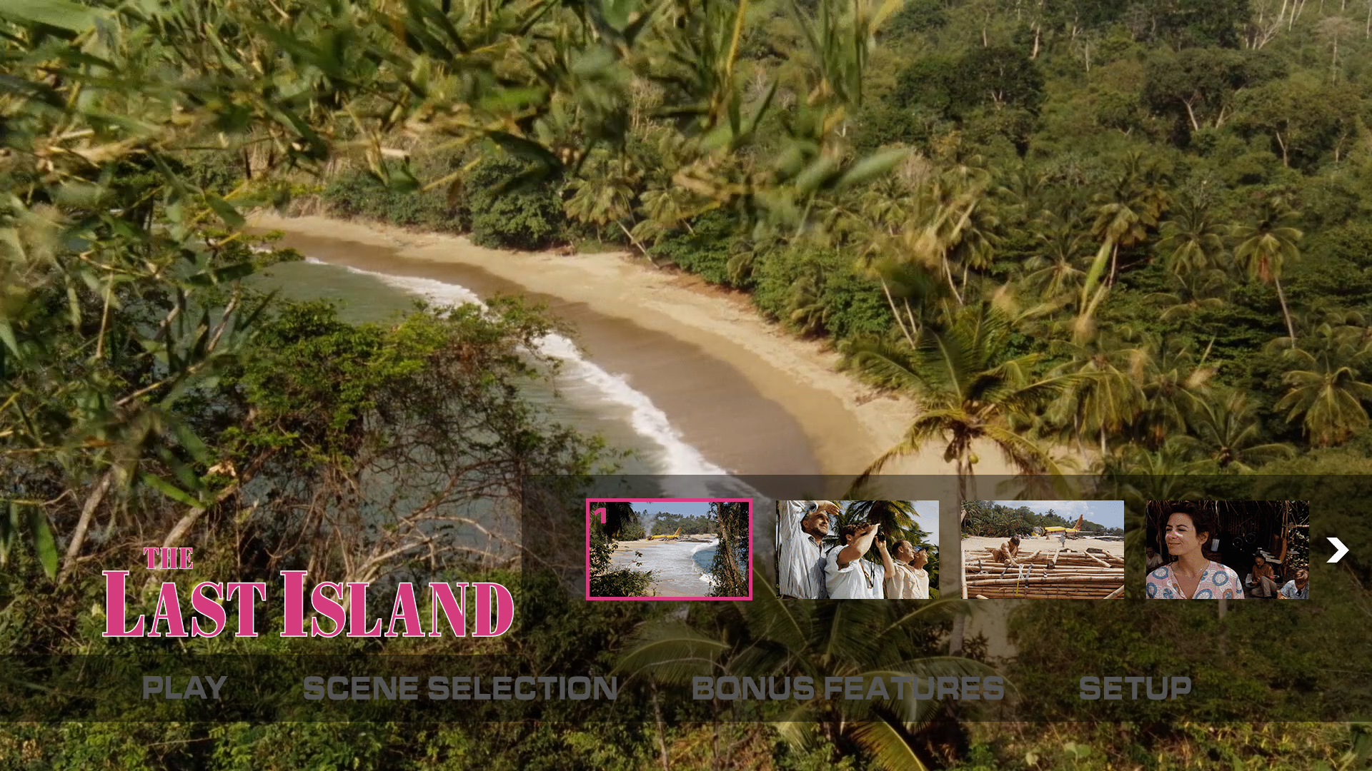 The Last Island scene select menu