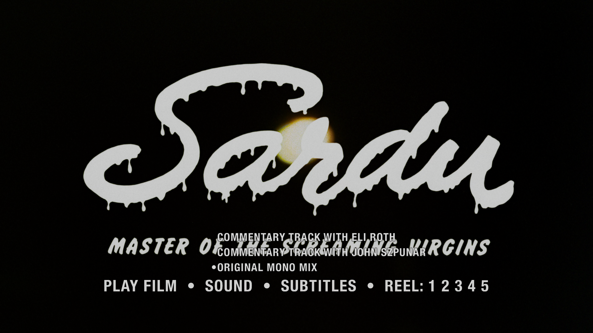 Blood Sucking Freaks UHD audio menu