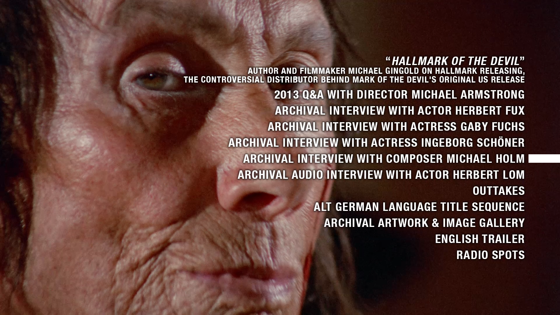 Mark of the Devil 4K extras menu 2