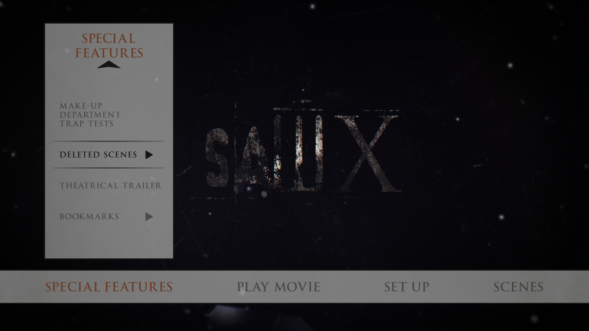 Saw X 4K extras menu 3