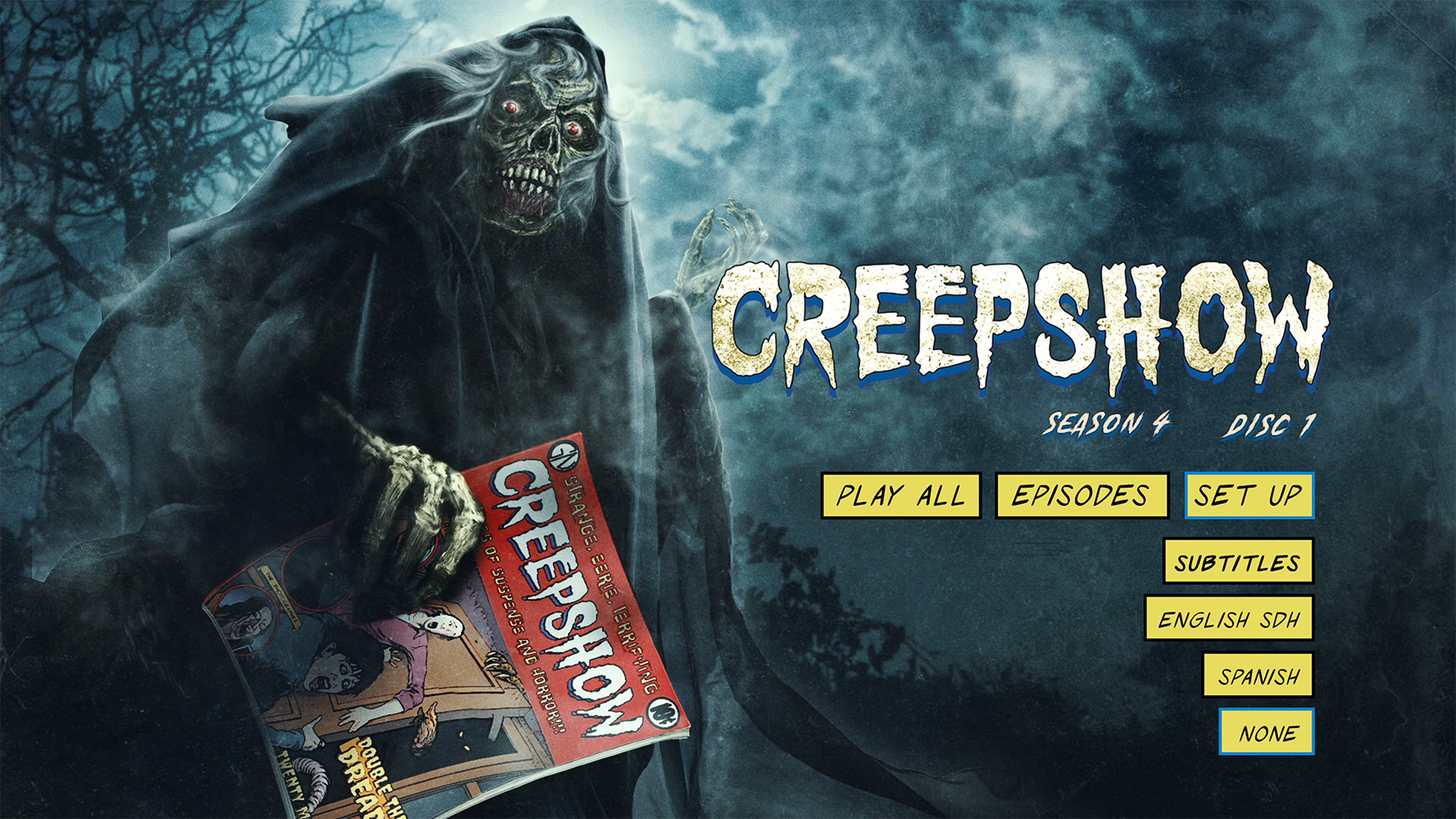 Creepshow Season 4 Disc 1 Setup Menu
