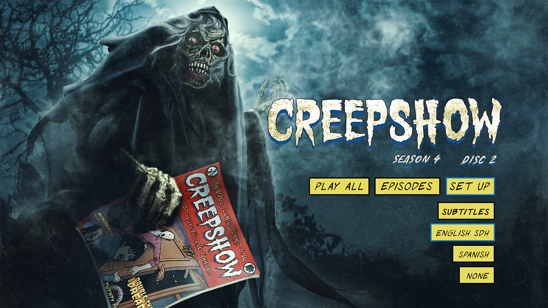 Creepshow Season 4 Disc 2 Setup Menu
