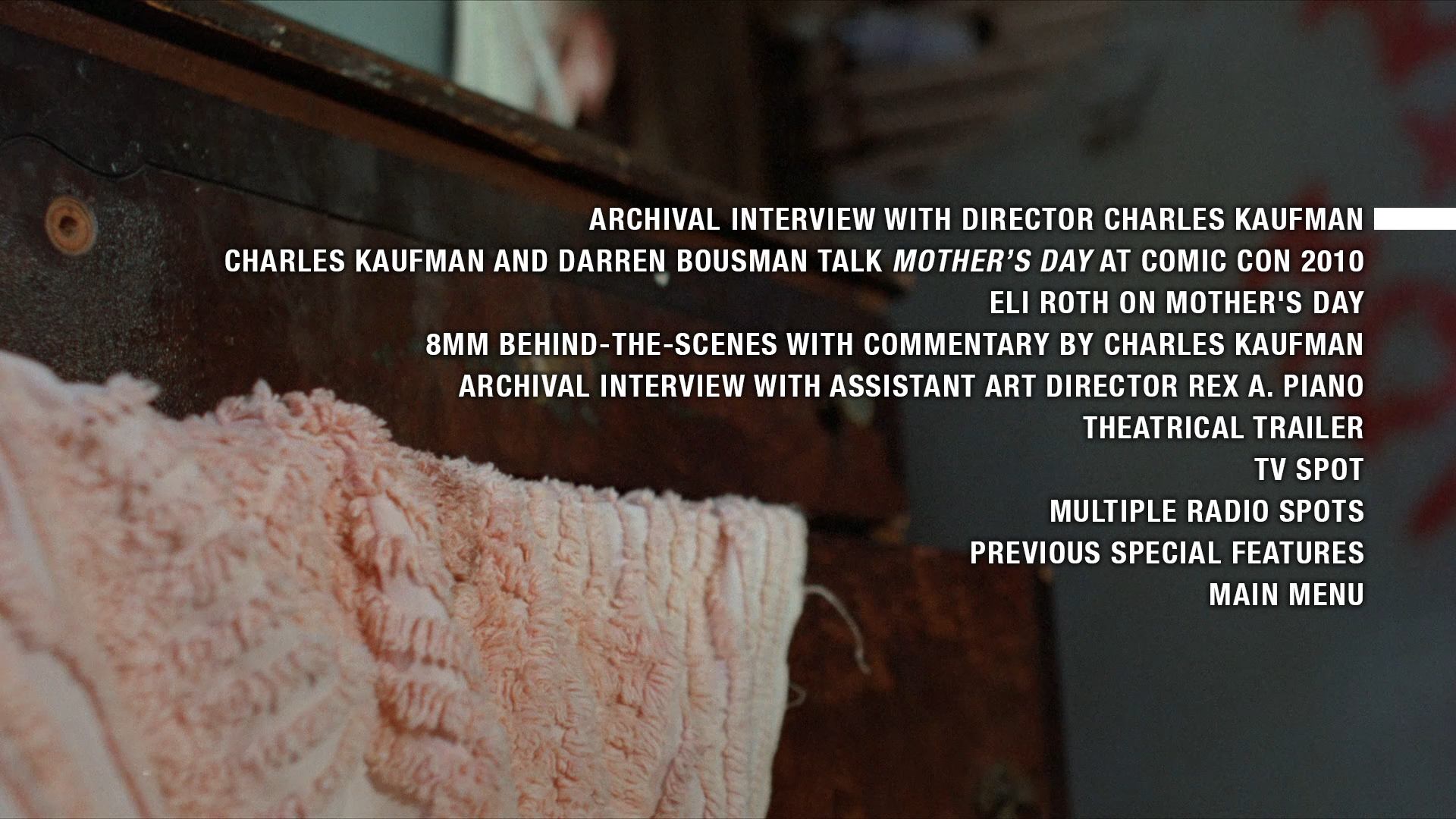 Mother's Day 4K extras menu 2