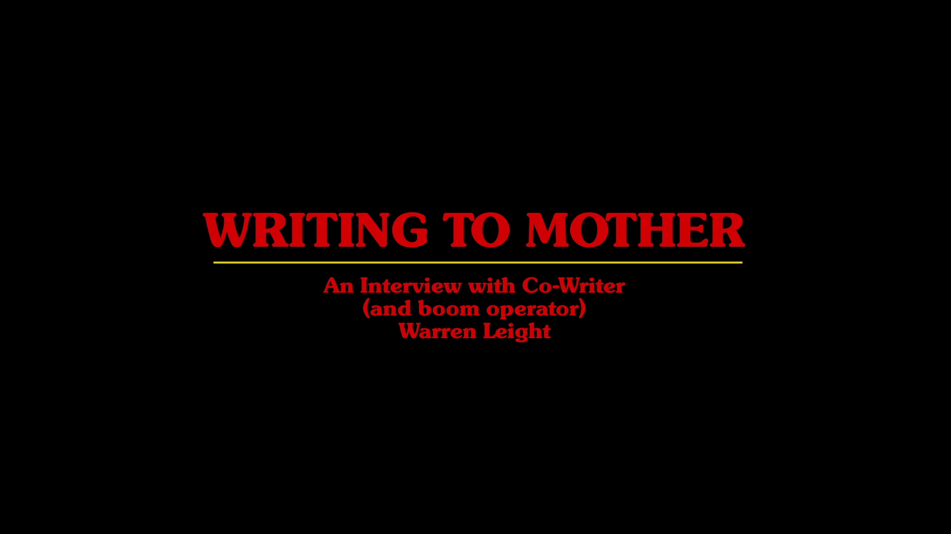 Mother's Day 4K Warren Leight interview