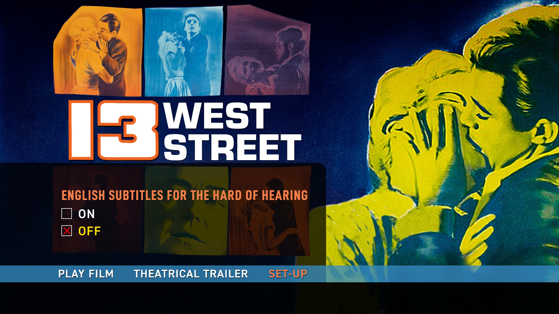 13 West Street setup menu