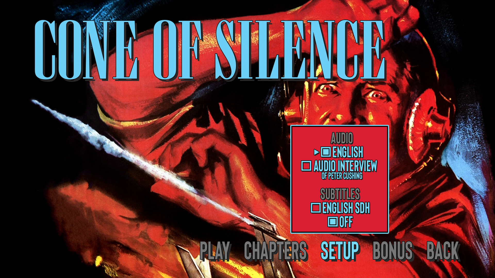 Cone of Silence setup menu