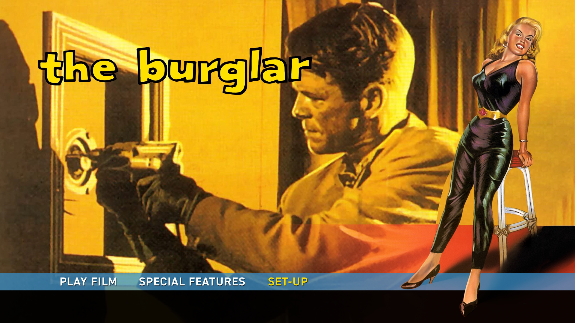 The Burglar Blu-ray menu