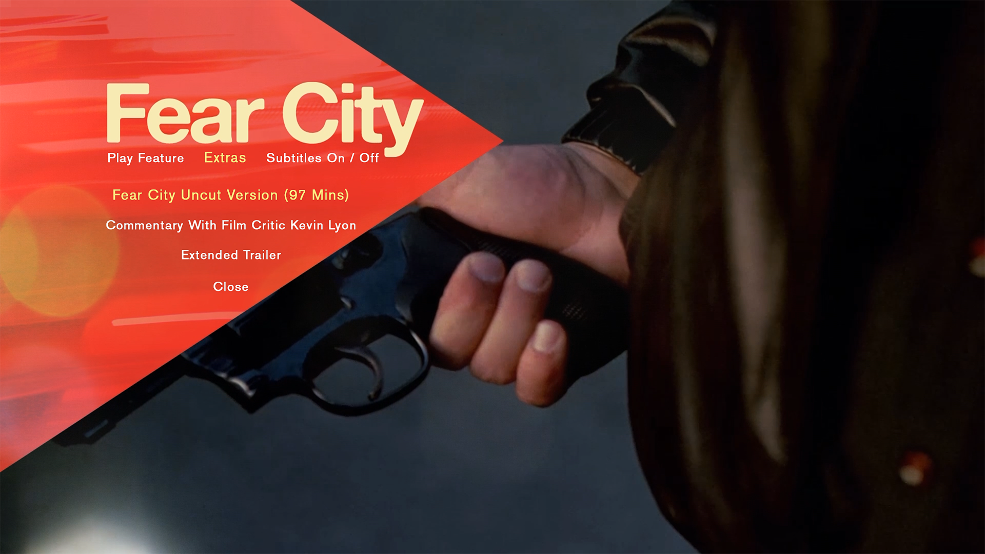 Fear City Blu-ray Extras Menu