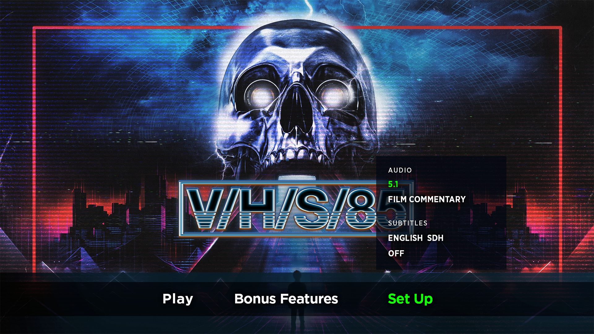 VHS 85 Blu-ray Setup Menu