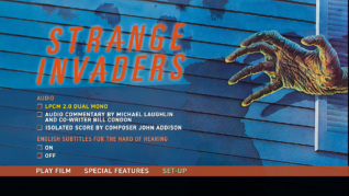 Strange Invaders setup menu