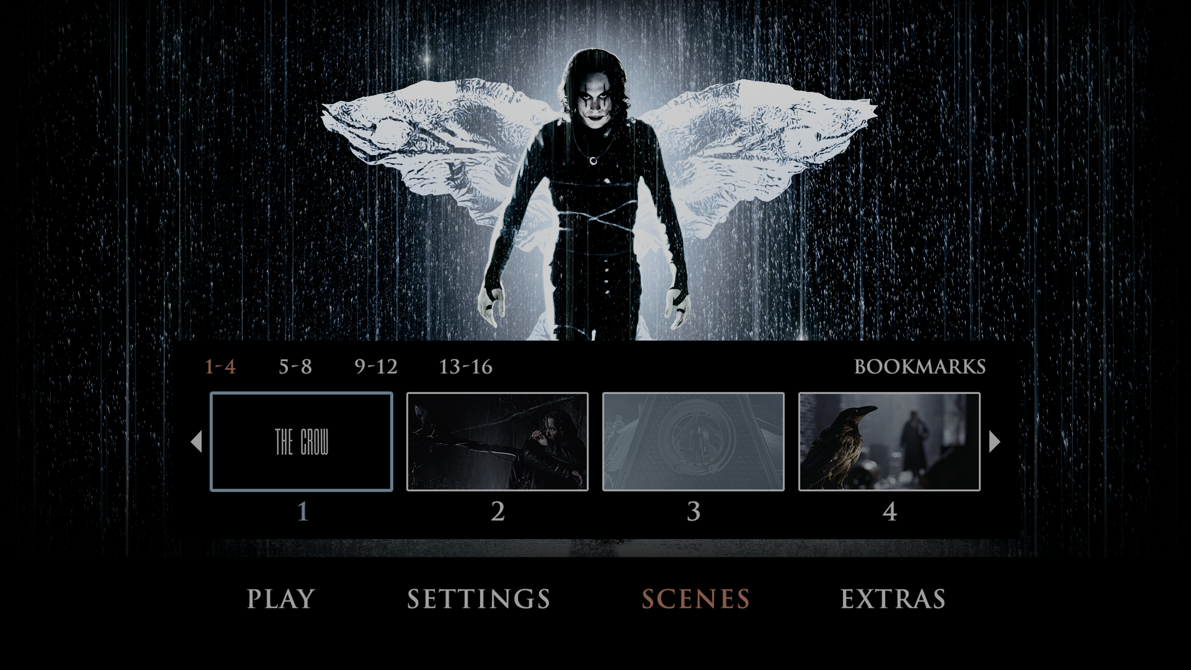 The Crow 4K UHD chapters menu