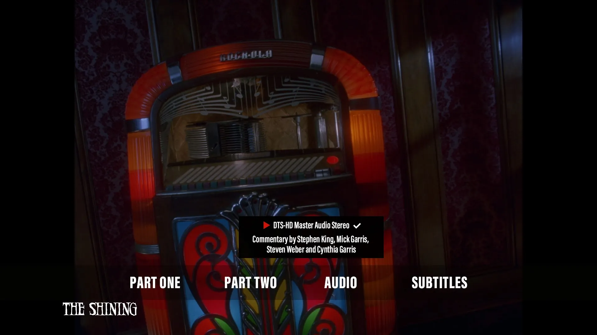 Stephen King's The Shining audio menu