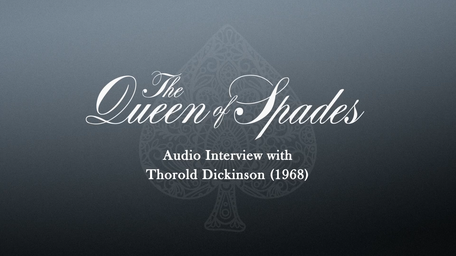 Archival Audio Interview with Thorold Dickinson (1968)