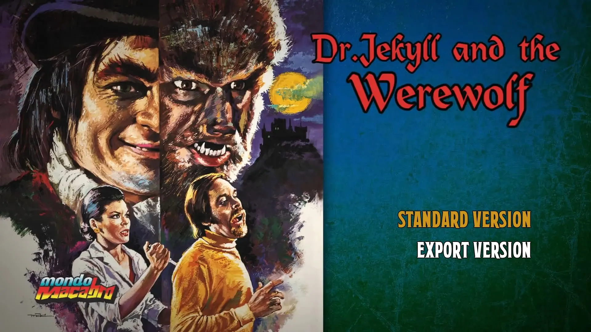 Dr. Jekyll and the Werewolf film version menu