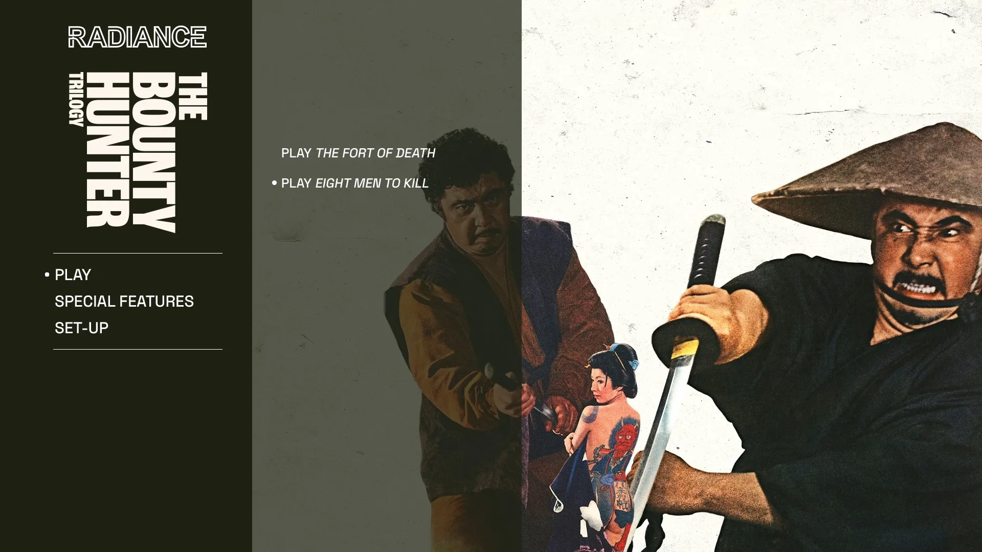 The Fort of Death / Eight Men to Kill Blu-ray menu